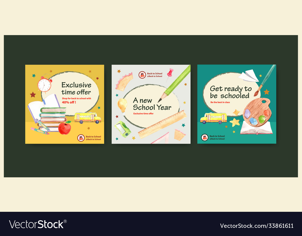 Back to school and education concept with Vector Image