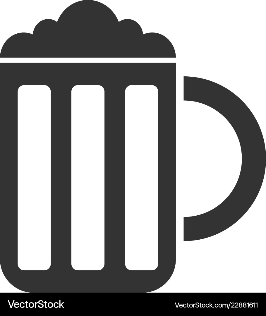 Beer icon flat Royalty Free Vector Image - VectorStock