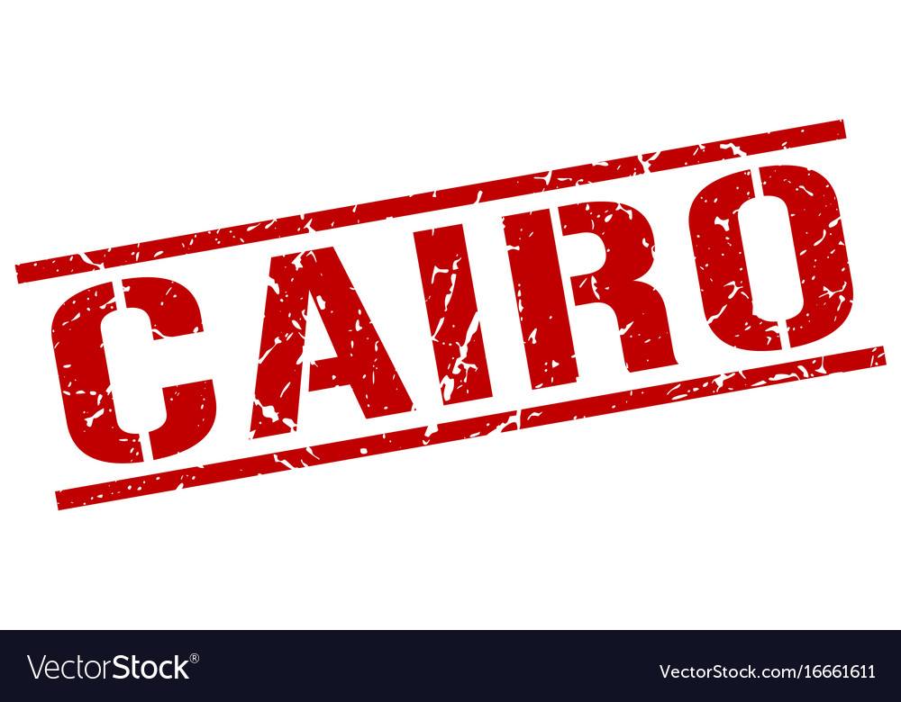 Cairo red square stamp Royalty Free Vector Image