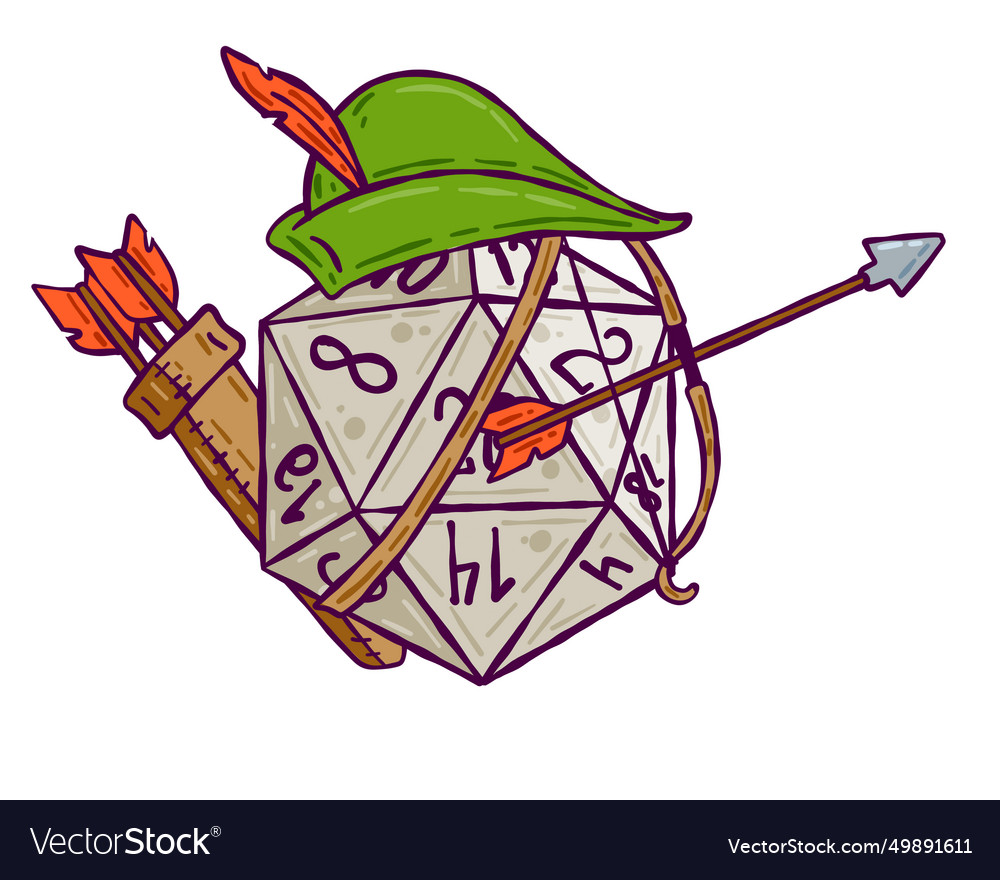 Dice d20 for dnd Royalty Free Vector Image VectorStock