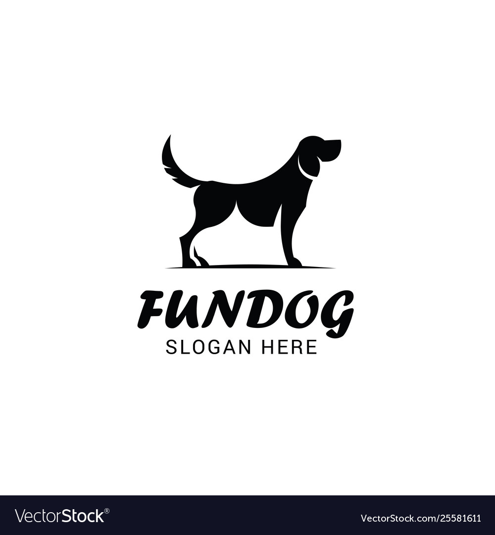 Dog logo template isolated on white background Vector Image