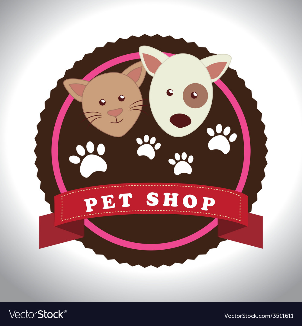 Pets design over white background Royalty Free Vector Image