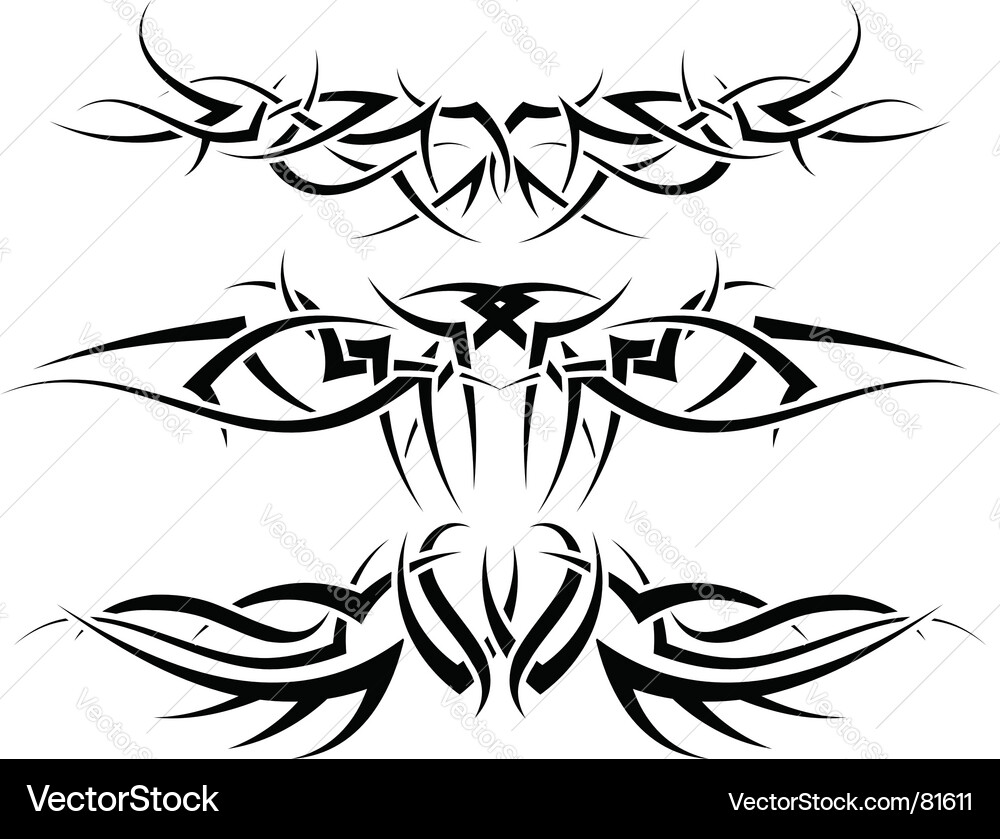 Tattoos set Royalty Free Vector Image - VectorStock
