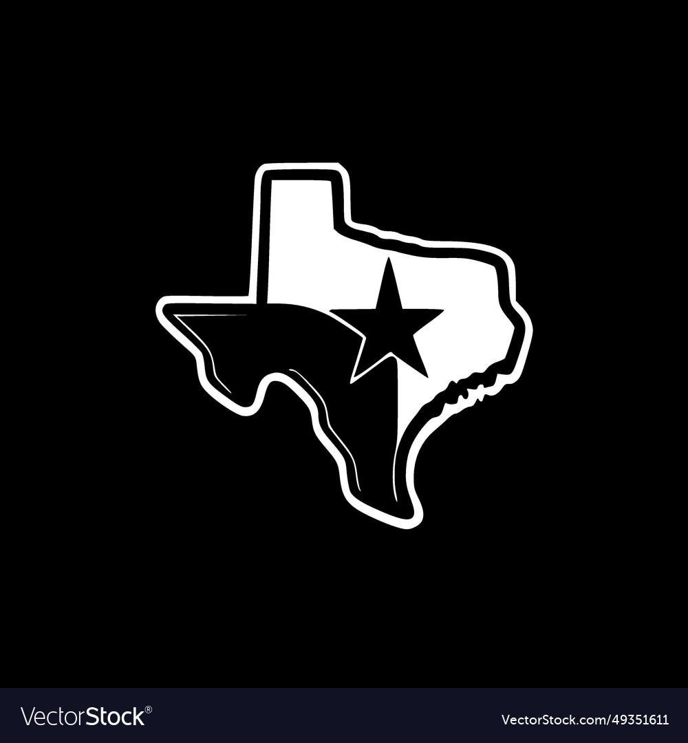 Texas - black and white isolated icon Royalty Free Vector