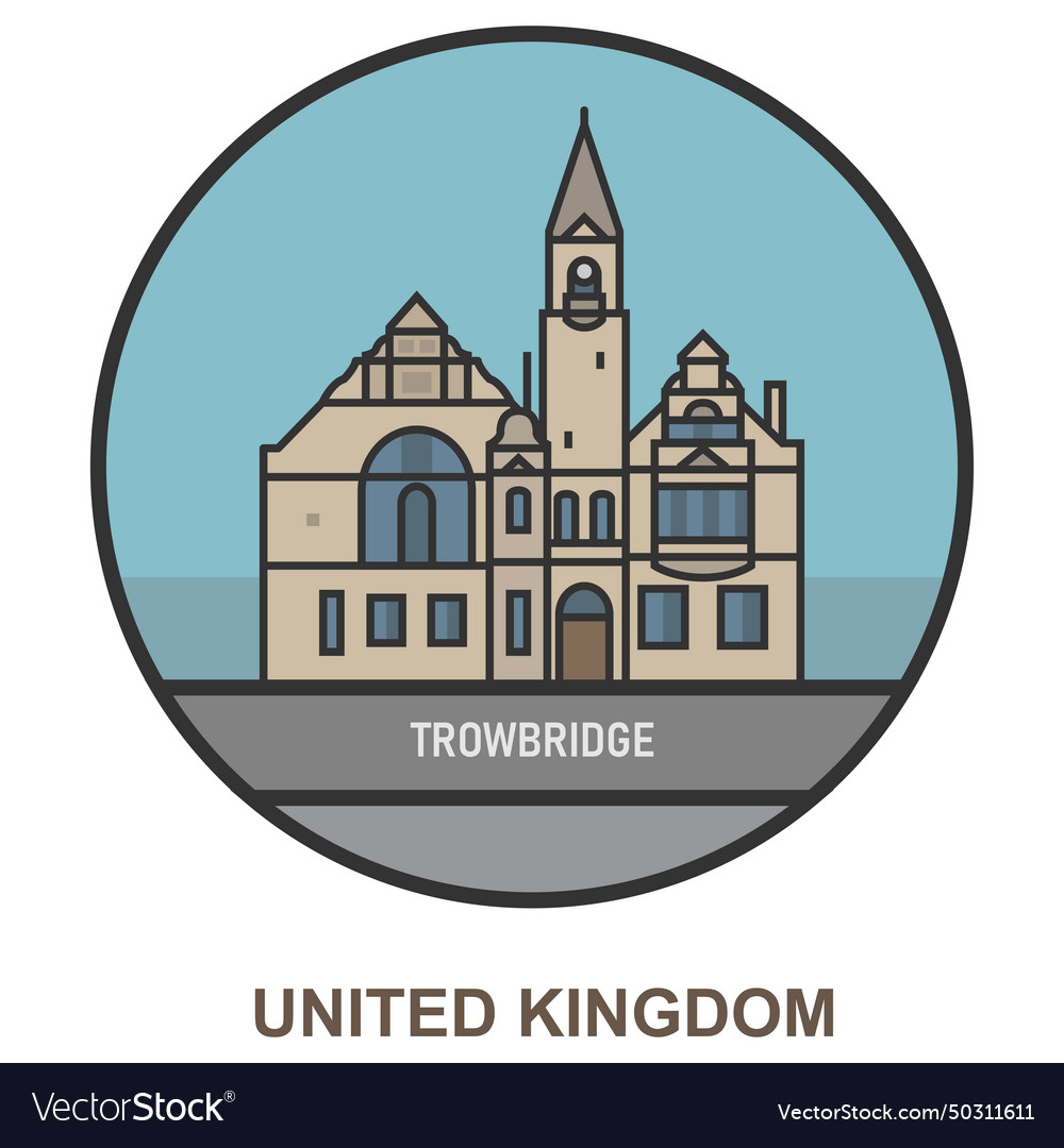 Trowbridge cities and towns in united kingdom Vector Image