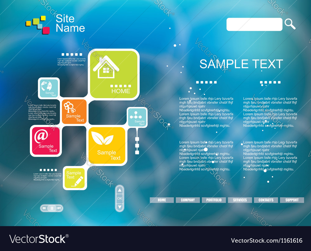 Corporate website template Royalty Free Vector Image Corporate website template Royalty Free Vector Image