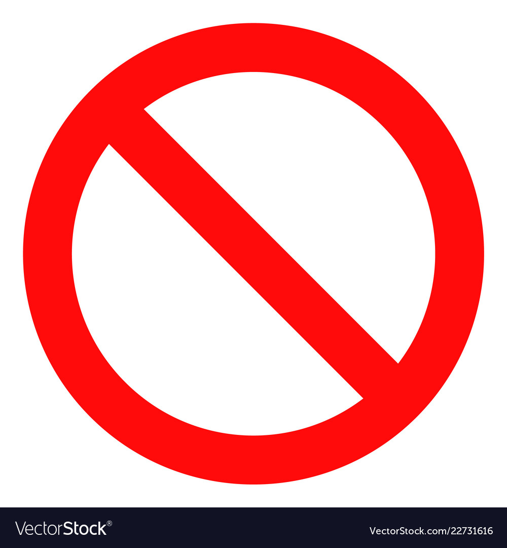 Forbidden symbol icon Royalty Free Vector Image