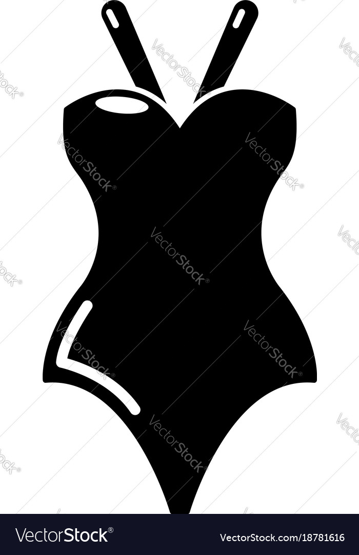 Swimsuit icon simple black style