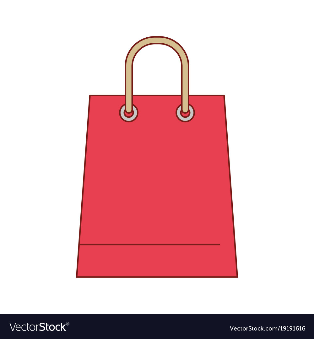 Trapezoid Shopping Bag Icon With Handle In Vector Image