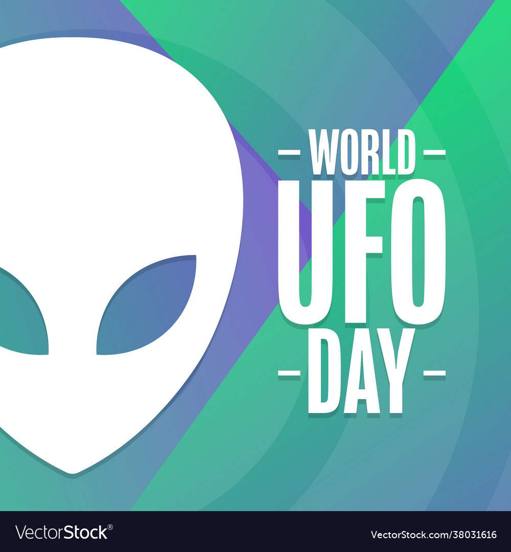 World ufo day holiday concept template Royalty Free Vector