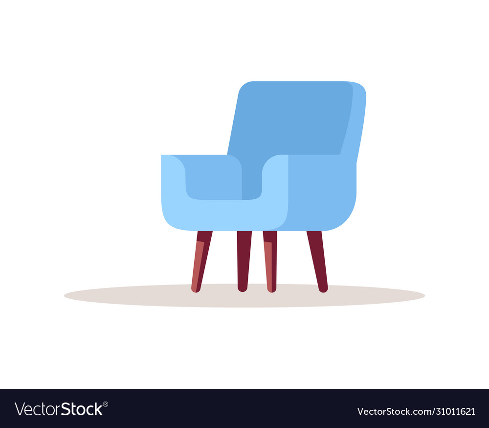 blue comfy armchair