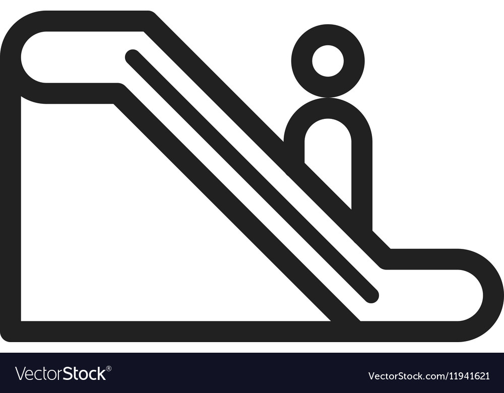 Escalator Royalty Free Vector Image - VectorStock