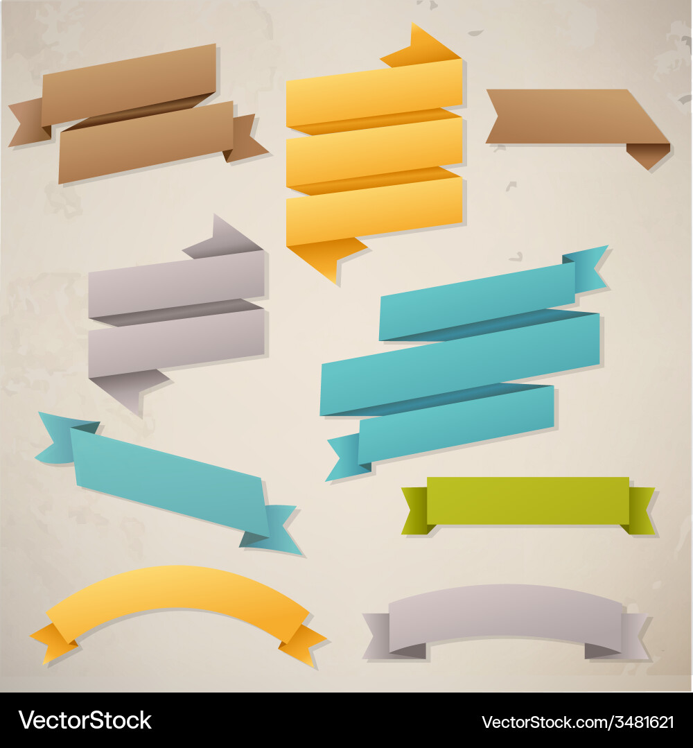 Grunge background with web ribbons Royalty Free Vector Image
