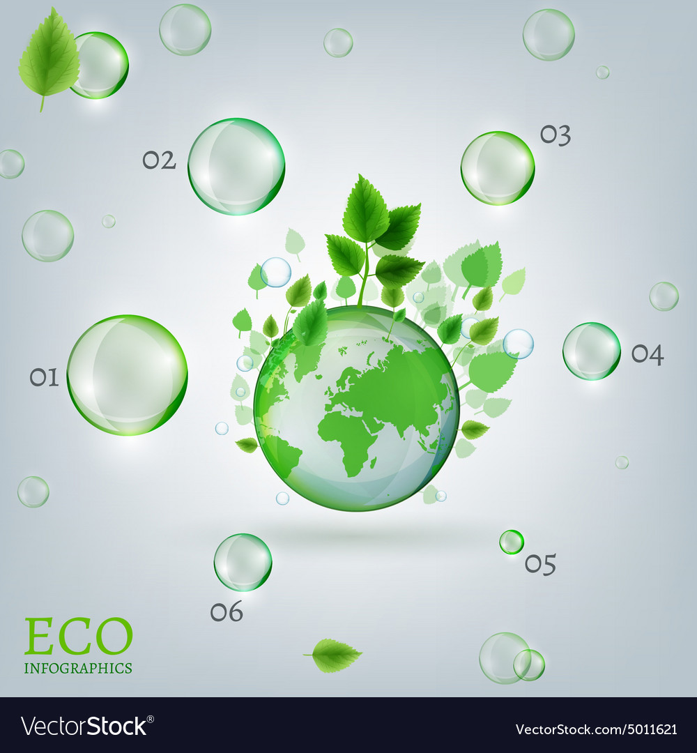 Infographics bio bubble Royalty Free Vector Image