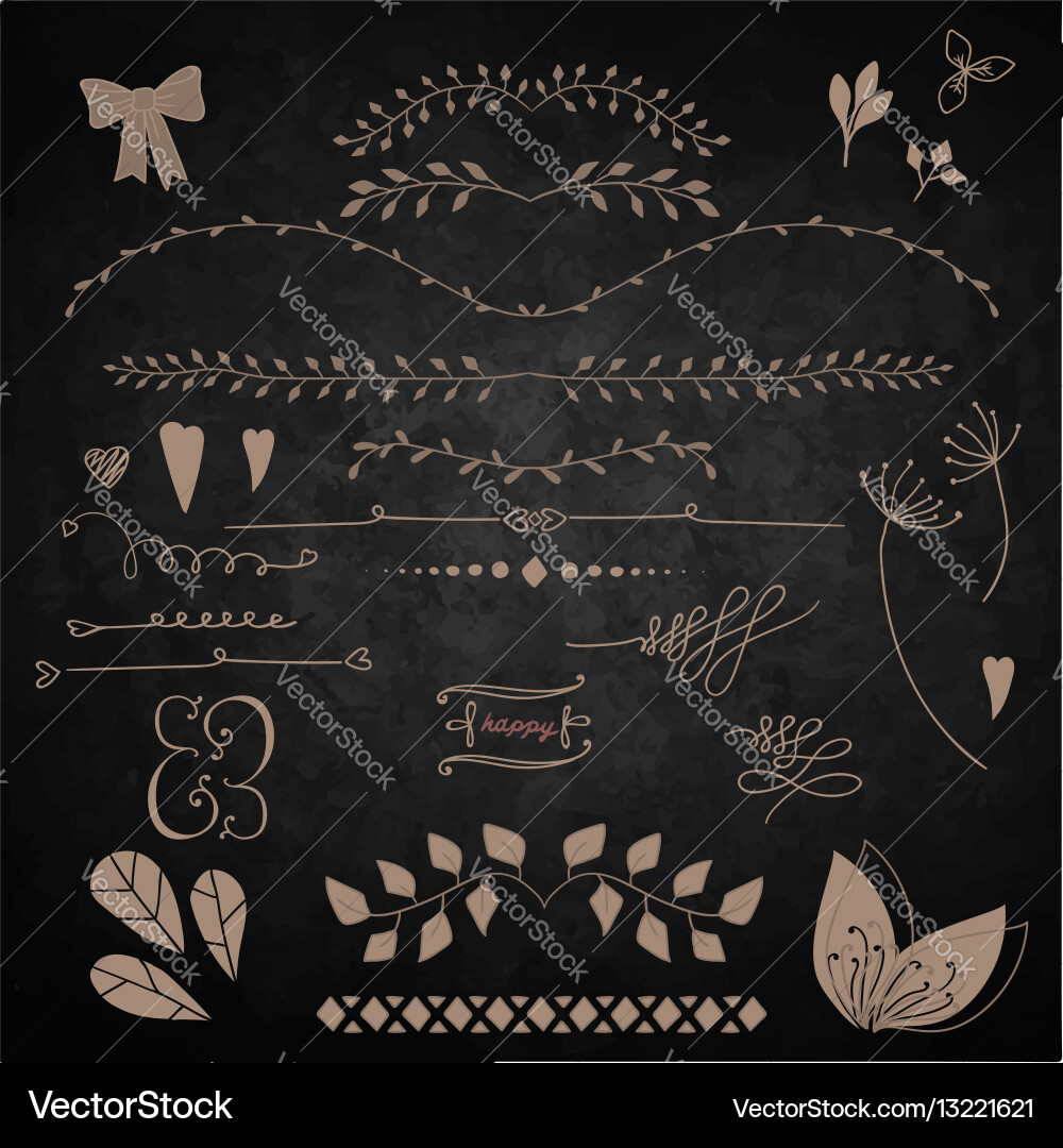 Set decoration Royalty Free Vector Image - VectorStock