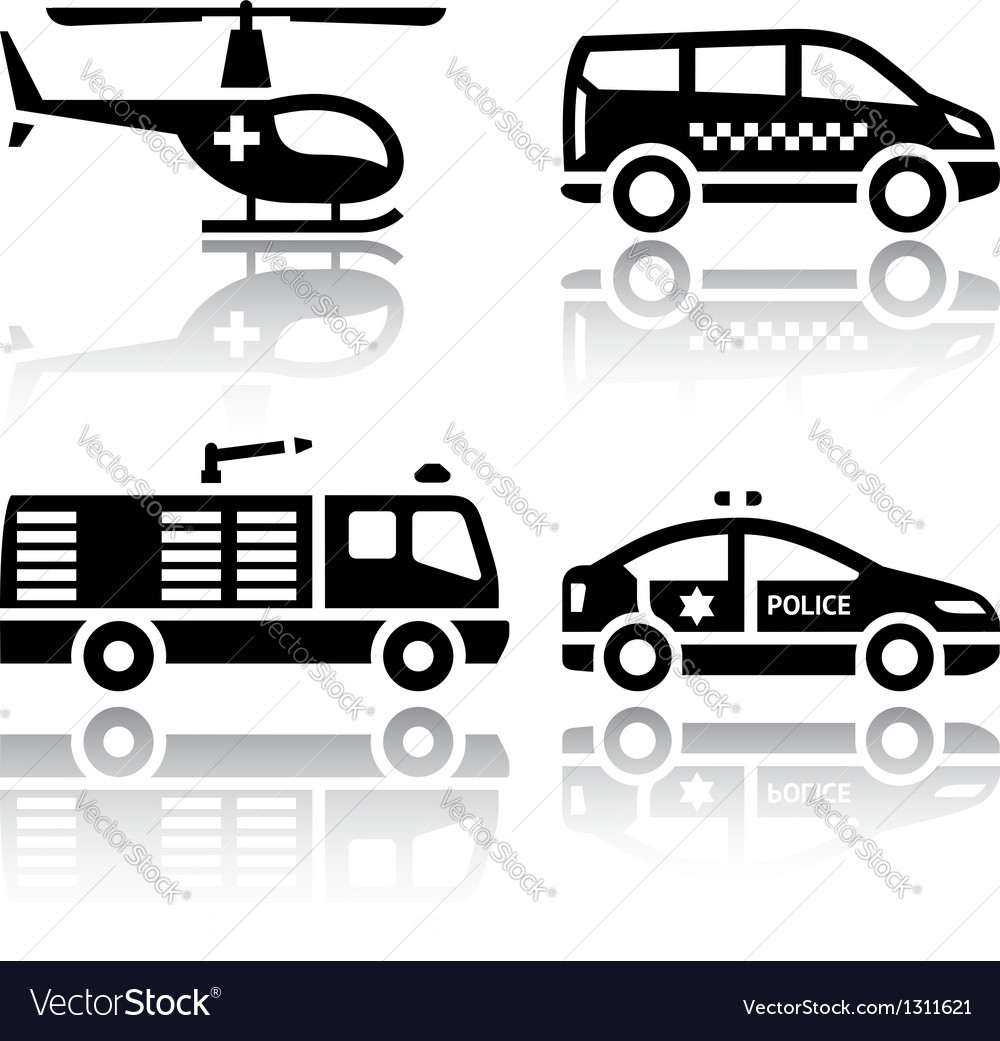 Set of transport icons - services Royalty Free Vector Image