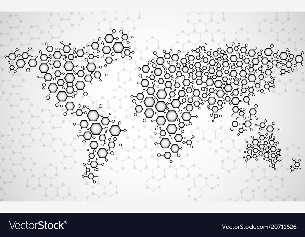 Abstract world map Royalty Free Vector Image - VectorStock