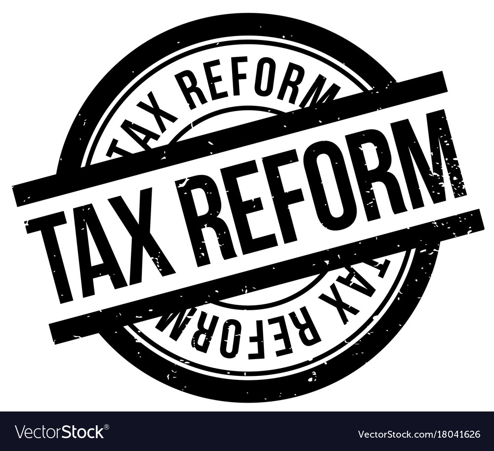 Tax reform rubber stamp Royalty Free Vector Image