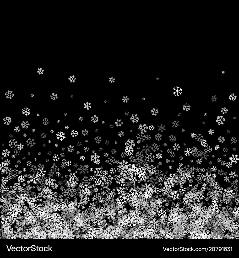 Abstract pattern falling snowflakes Royalty Free Vector