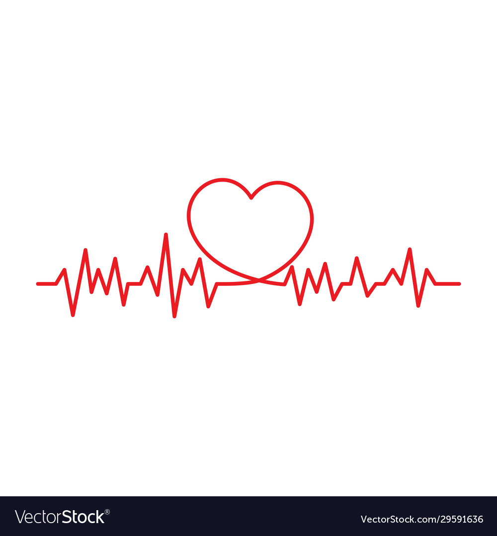 Art design health medical heartbeat pulse Vector Image