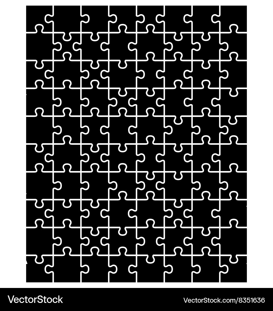 Black puzzle Royalty Free Vector Image - VectorStock