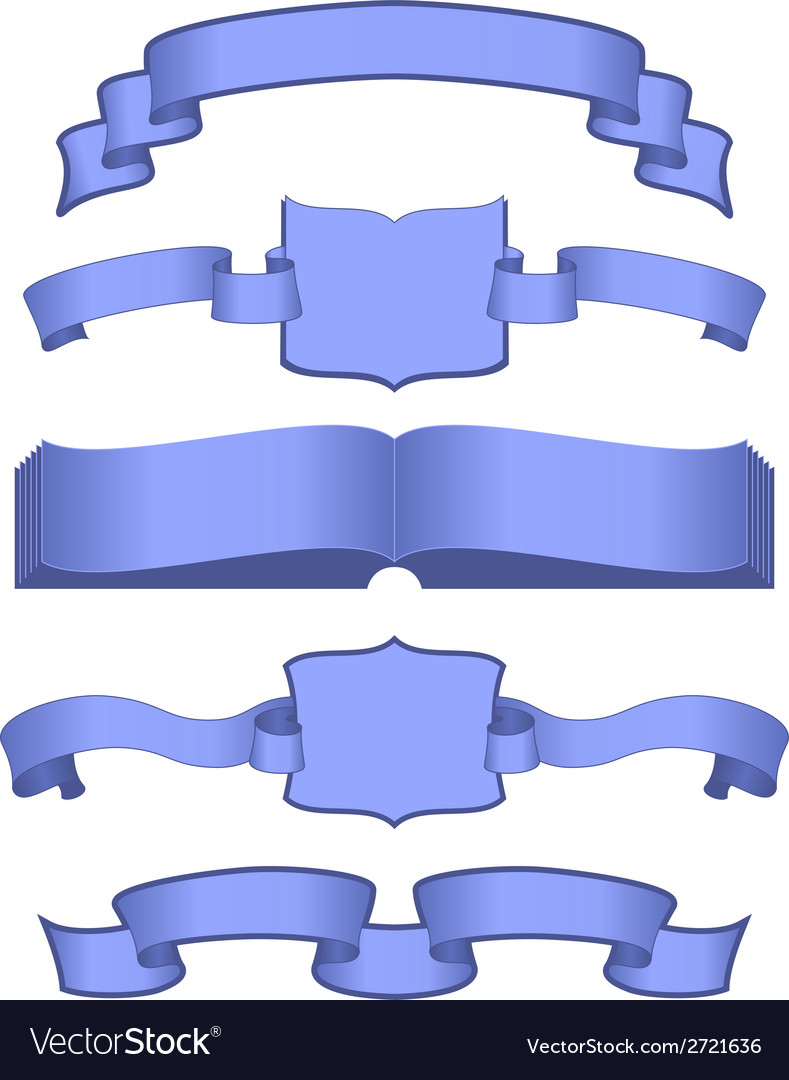 Book ribbons Royalty Free Vector Image VectorStock