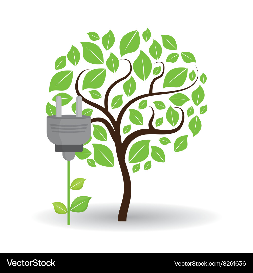 Eco plug design Royalty Free Vector Image - VectorStock
