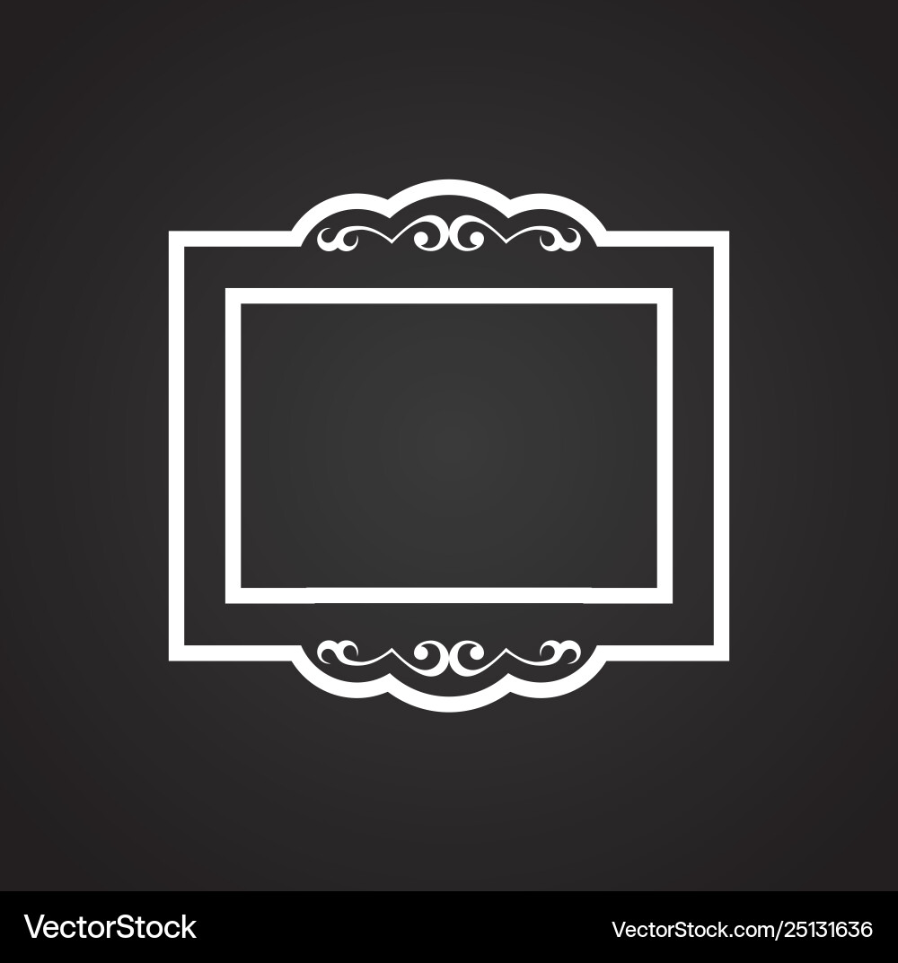Frame icon on background for graphic and web Vector Image