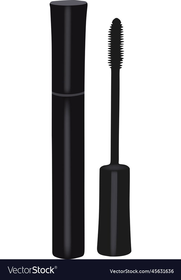 Tube of black mascara for female makeup Royalty Free Vector