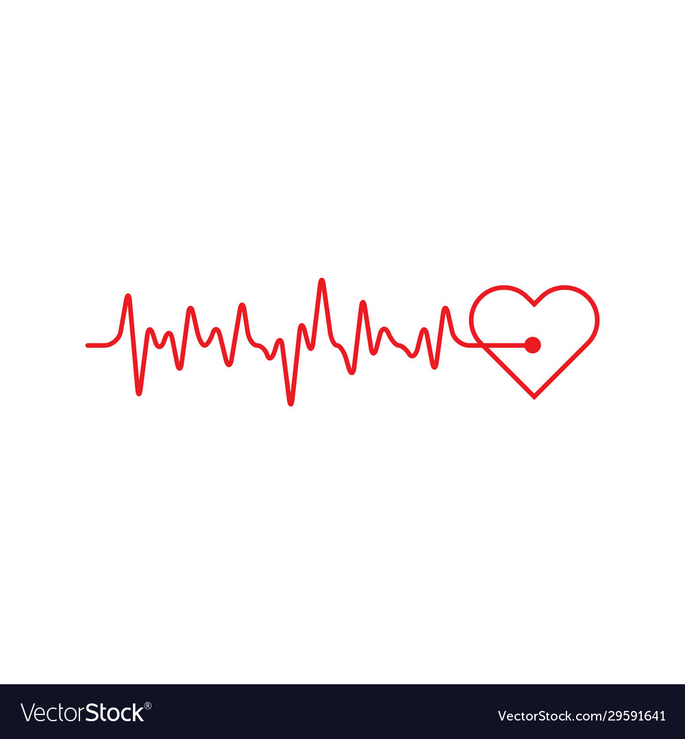 Art design health medical heartbeat pulse Vector Image