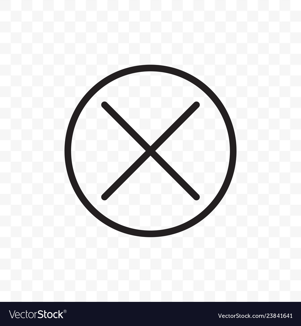 Download Close button icon x close button symbol delete Vector Image