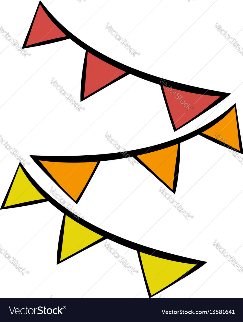 Colorful party flags icon cartoon Royalty Free Vector Image Colorful party flags icon cartoon Royalty Free Vector Image