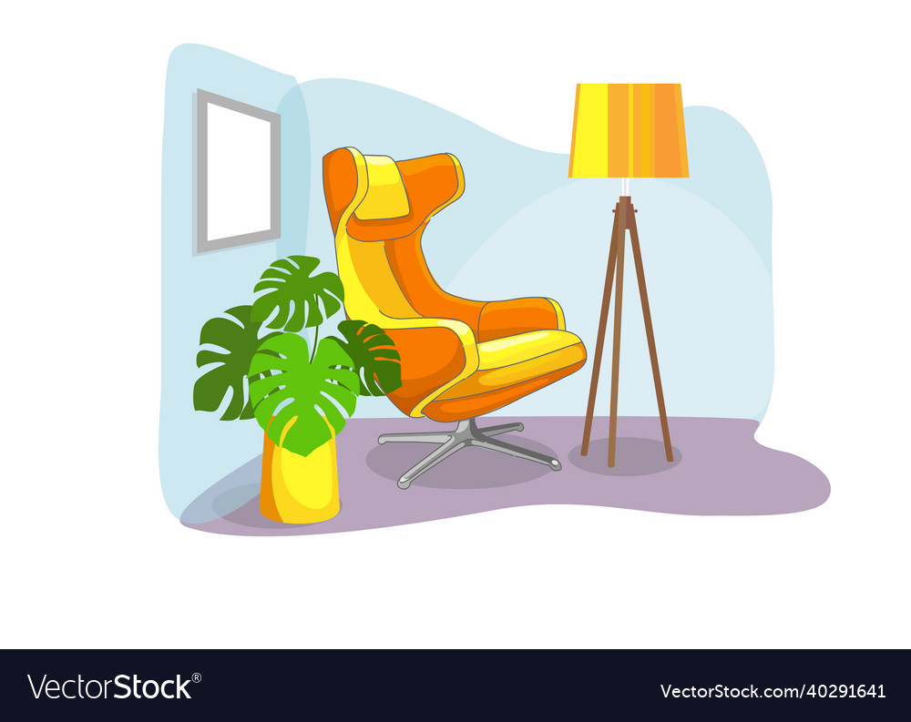 Contemporary living room with modern relaxing Vector Image