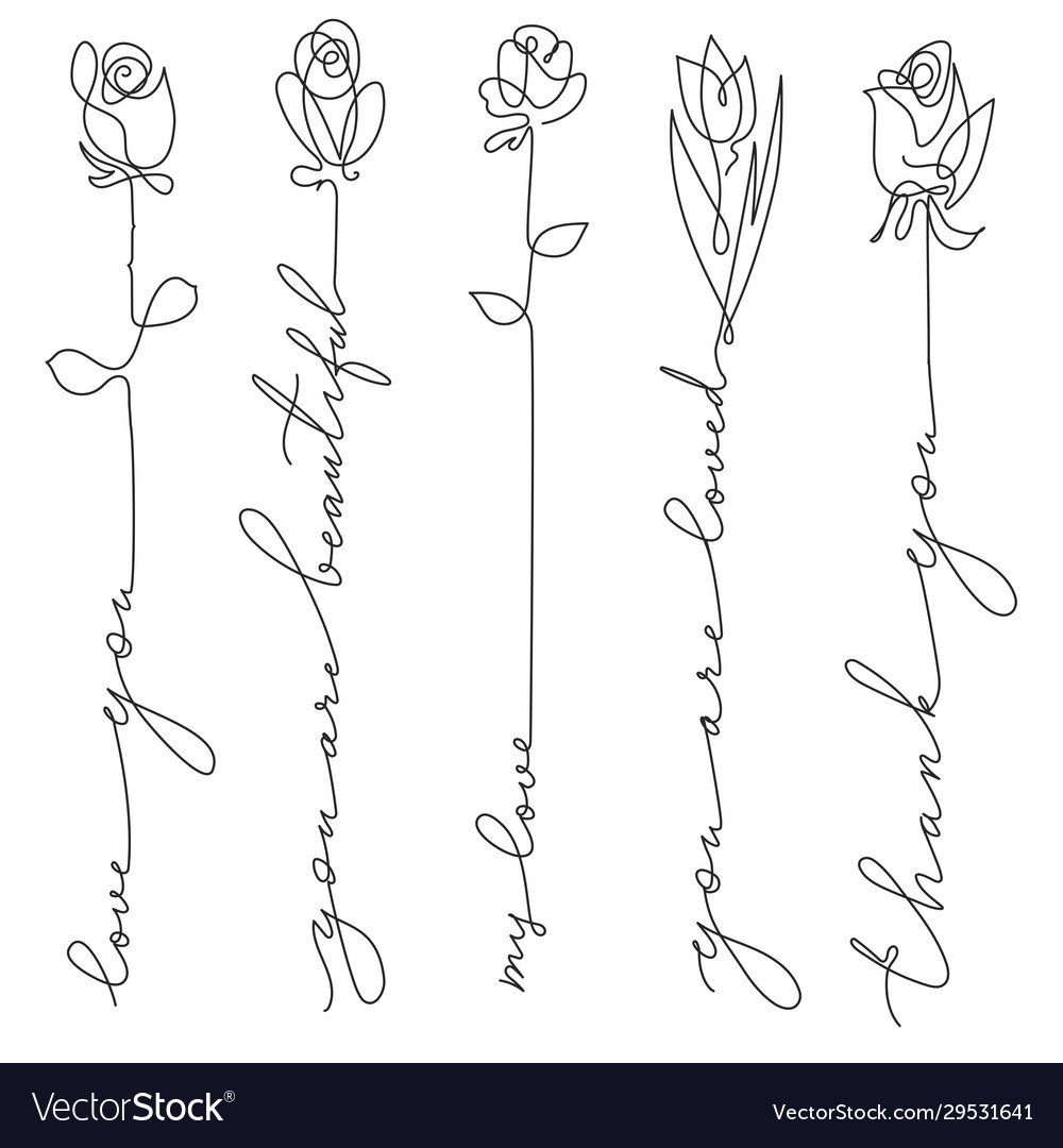 flower tattoo line drawing