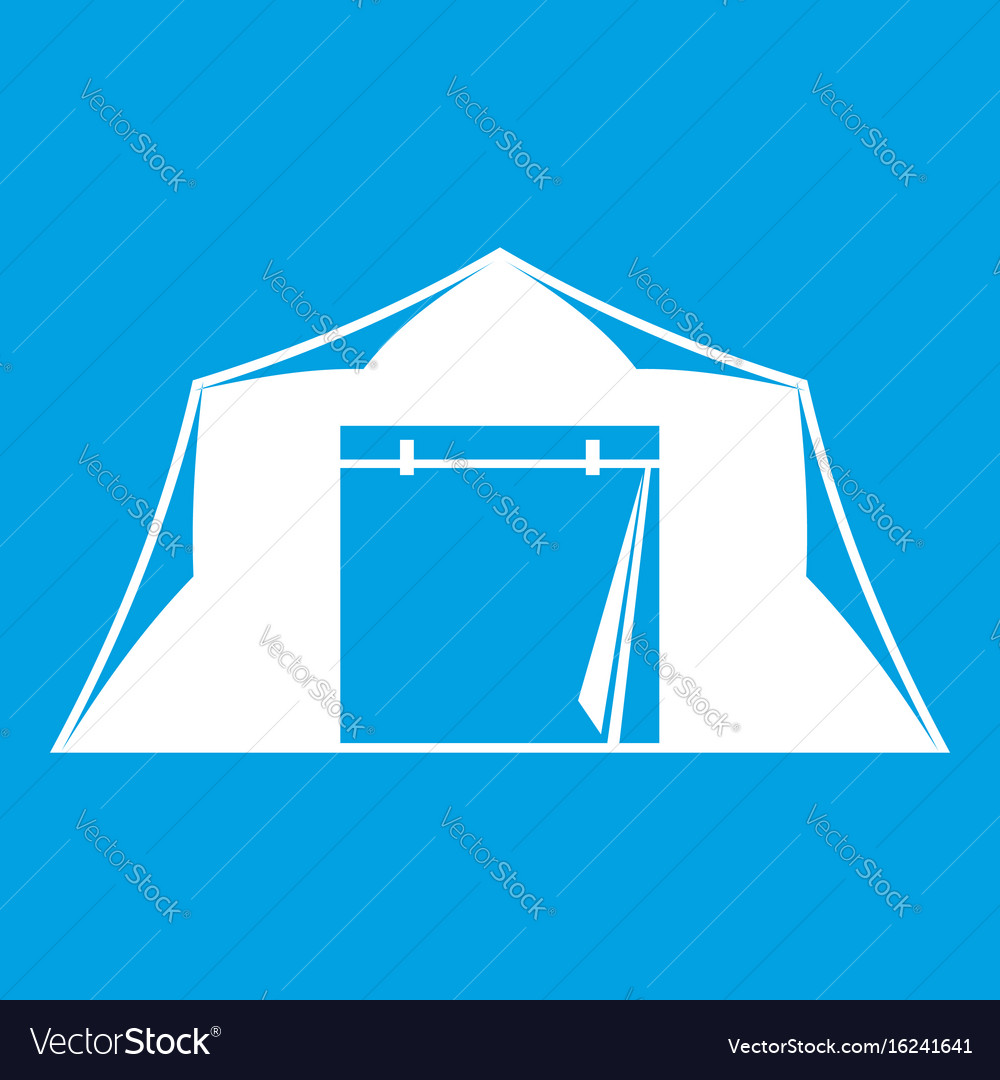 Tent icon white Royalty Free Vector Image - VectorStock