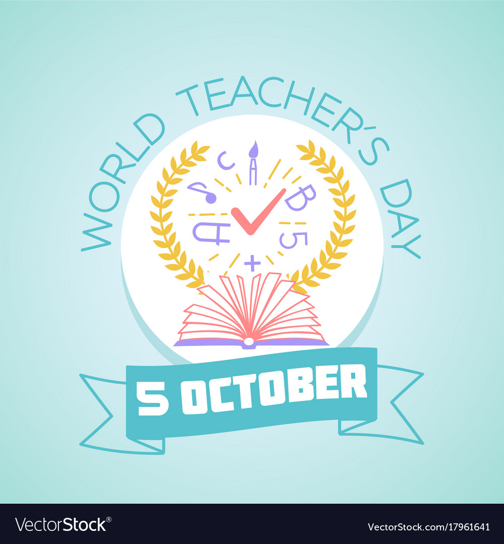 World teachers day Royalty Free Vector Image - VectorStock