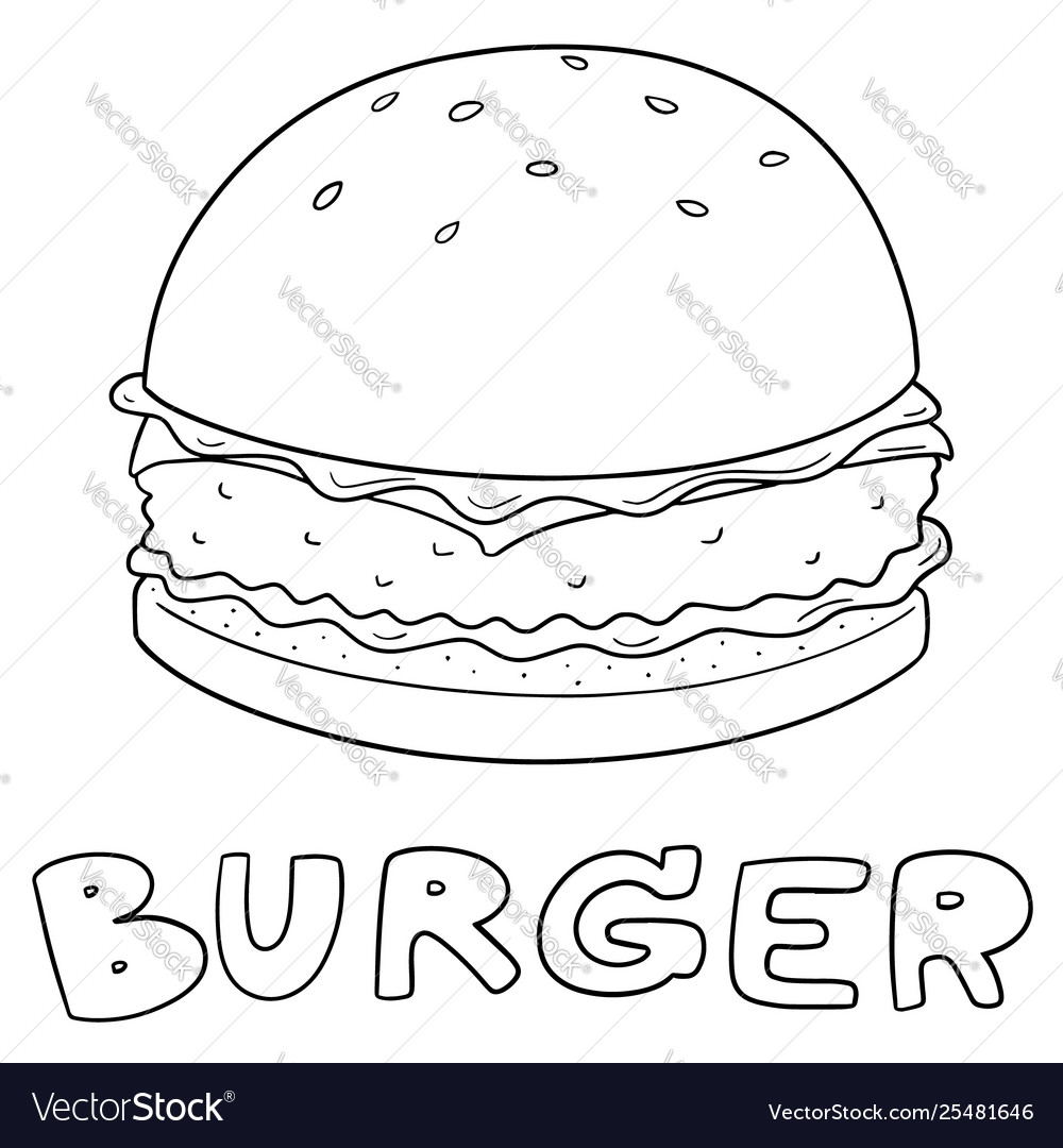 Burger Royalty Free Vector Image - VectorStock