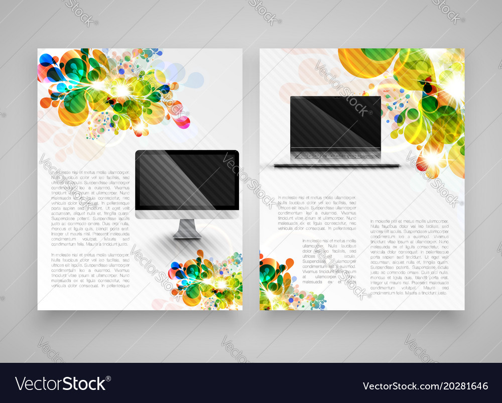 Colorful realistic templates for advertising Vector Image