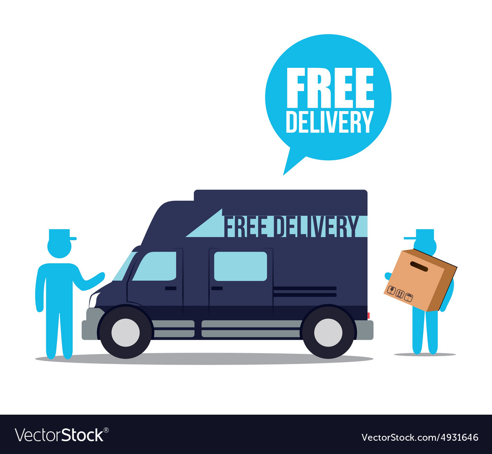 Free delivery design Royalty Free Vector Image