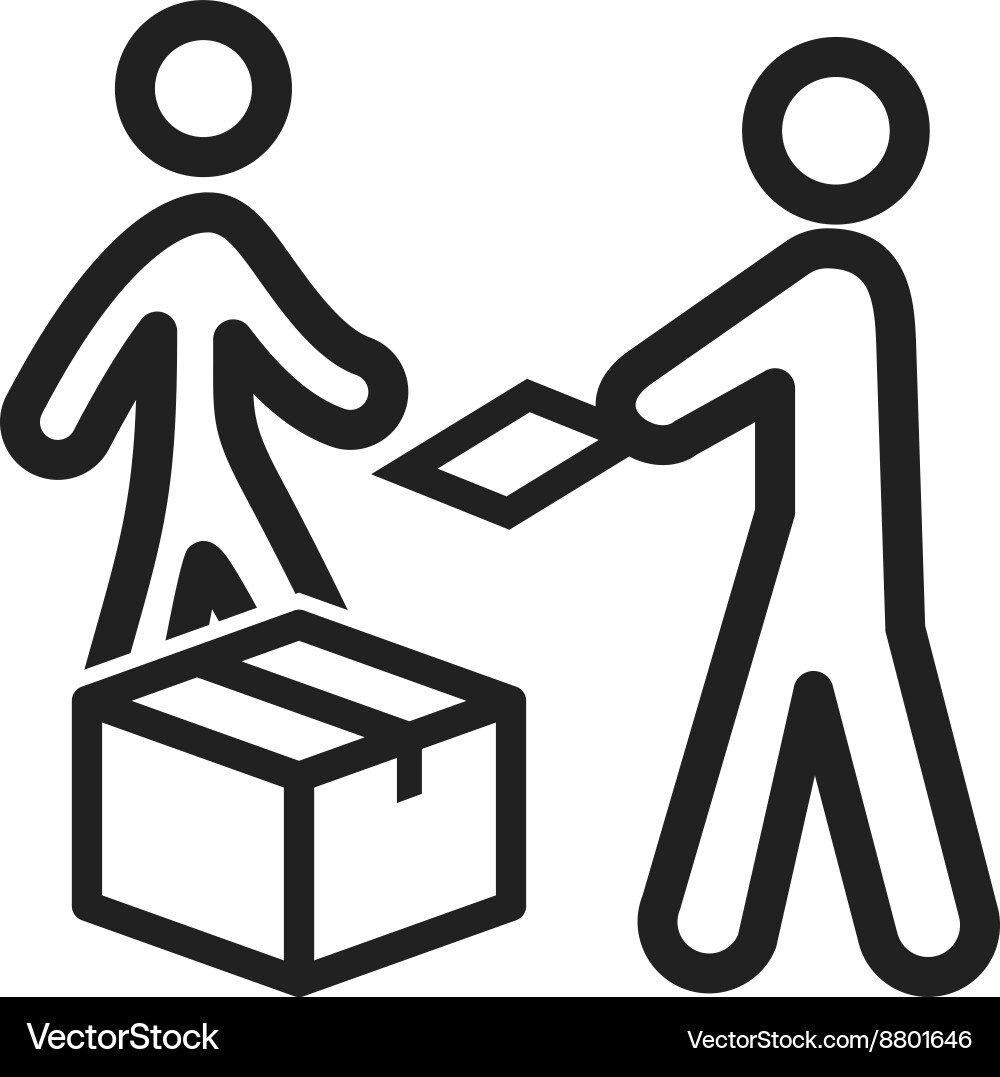 Receive package Royalty Free Vector Image - VectorStock