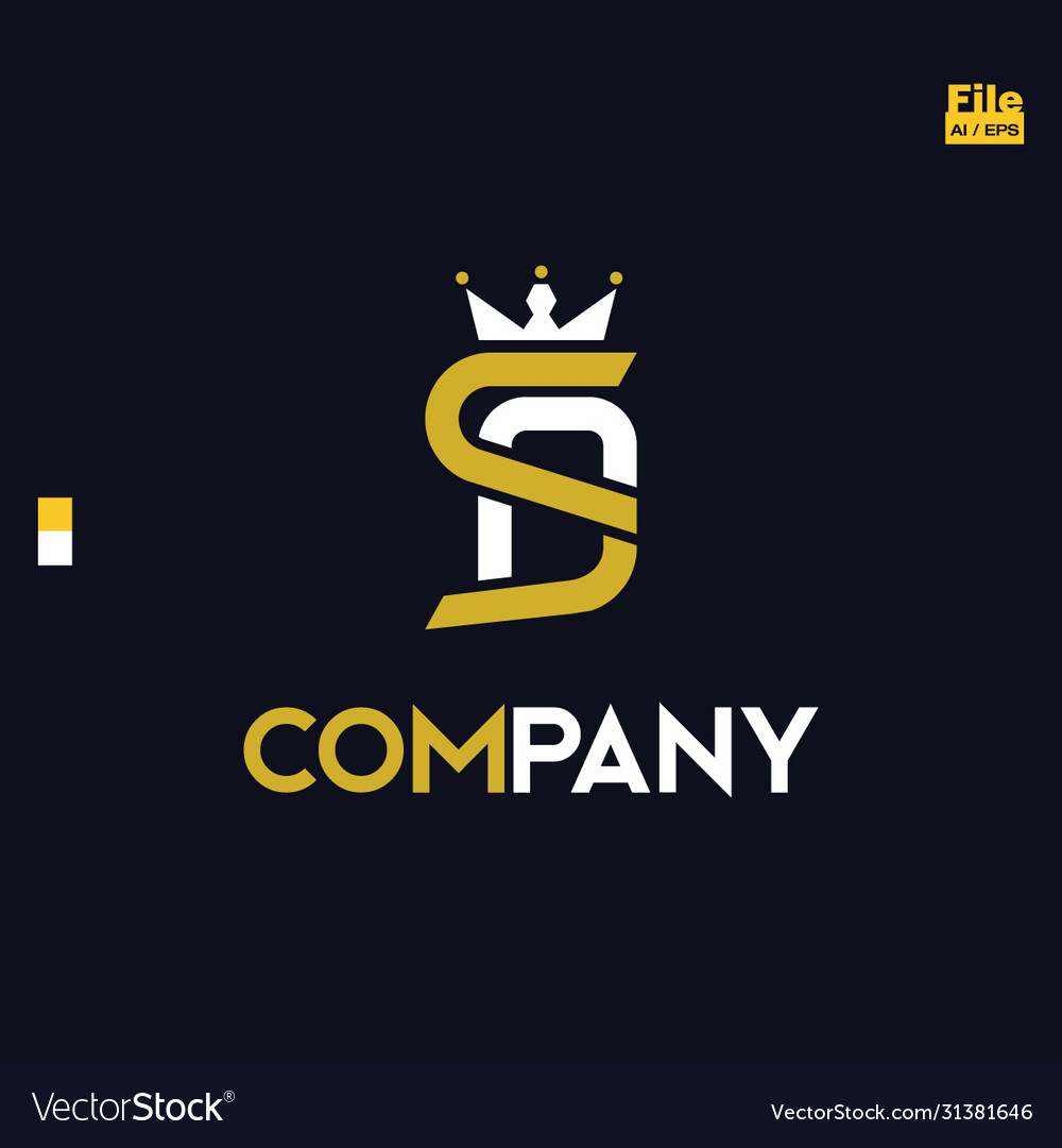 Sa luxury brand real estate property logo vector image