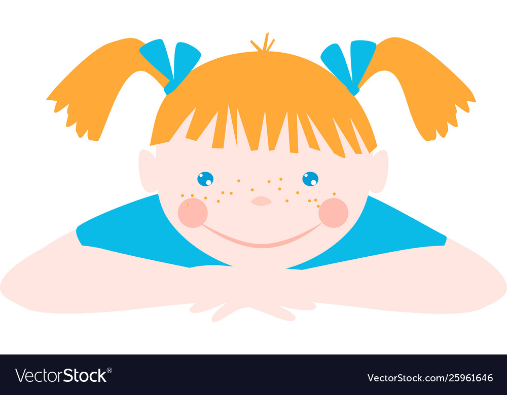 Smile Girl Royalty Free Vector Image Vectorstock