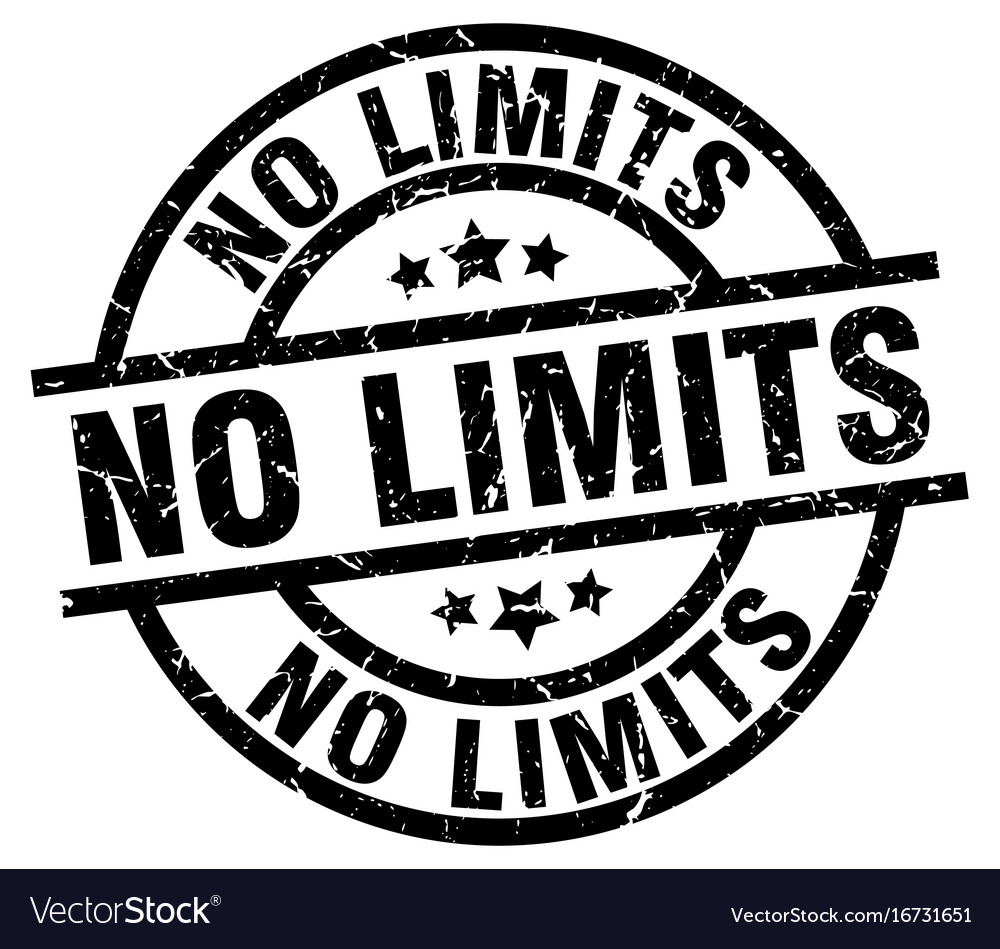 No limits round grunge black stamp Royalty Free Vector Image