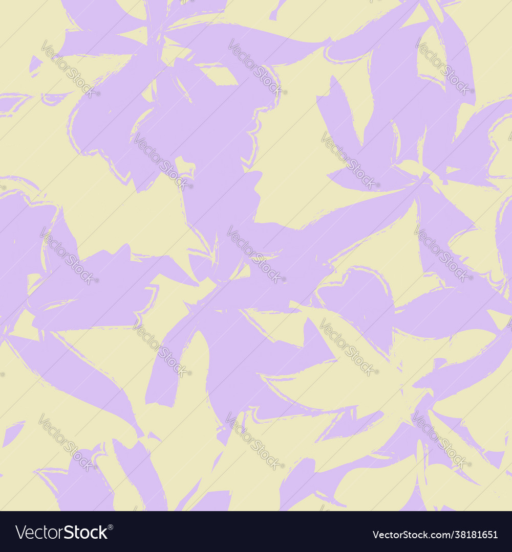 Pastel floral brush strokes seamless pattern Vector Image