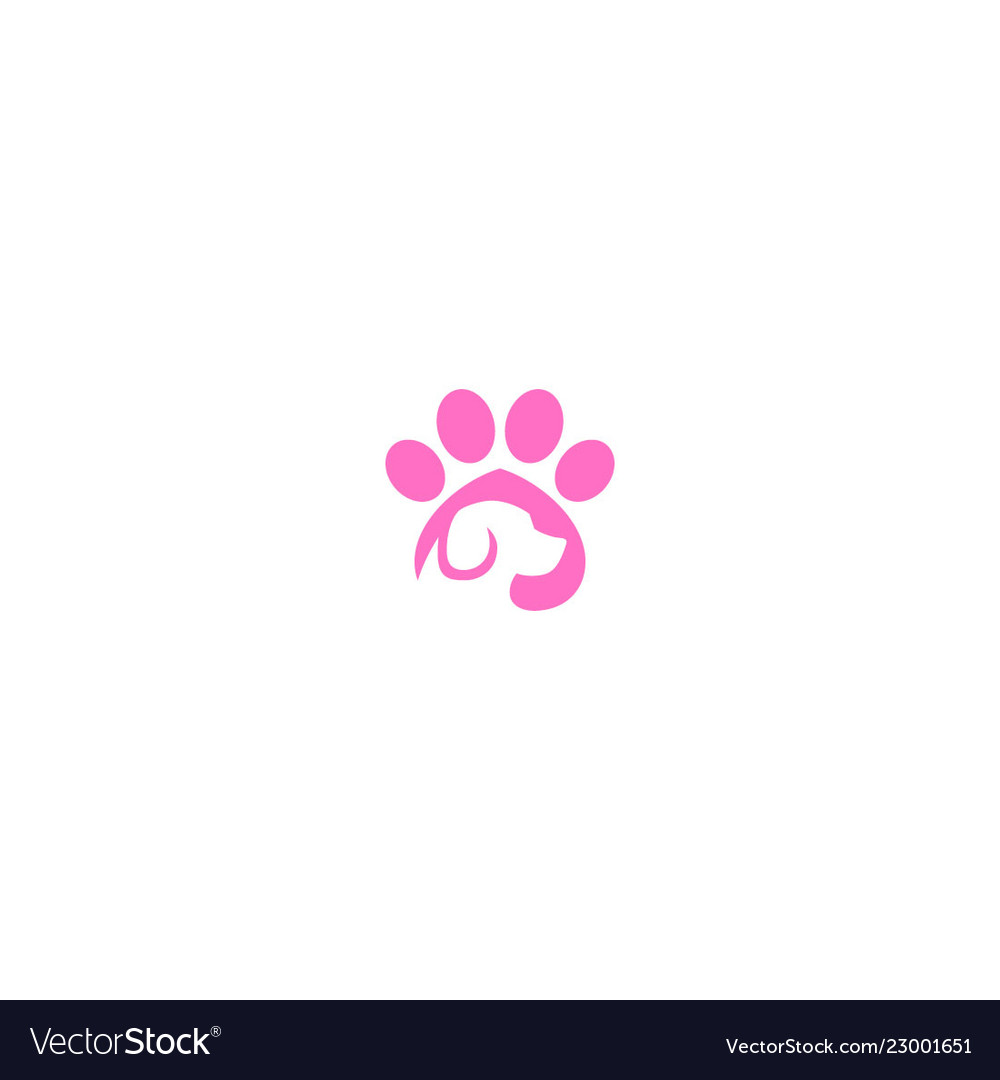 Pet animal dog footprint logo Royalty Free Vector Image Pet animal dog footprint logo Royalty Free Vector Image