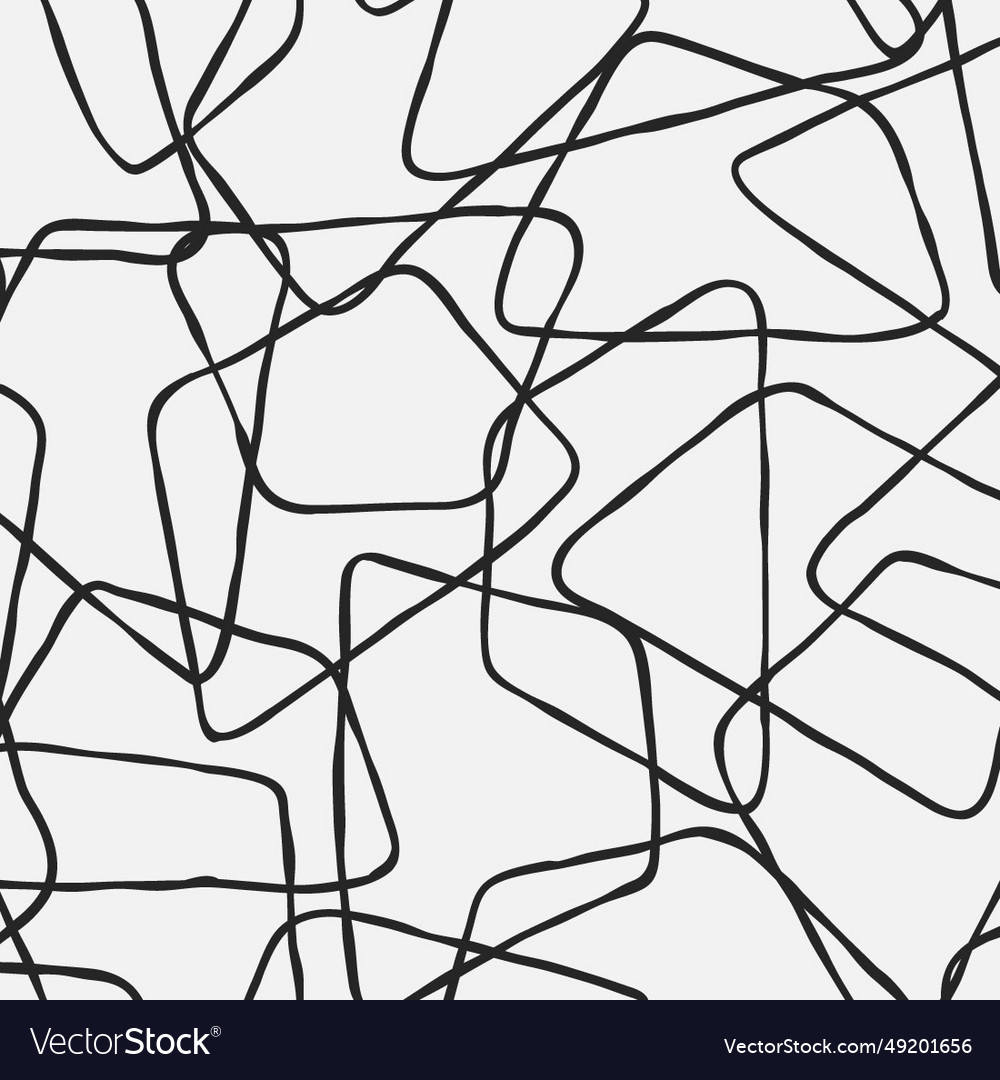 Abstract doodle seamless pattern-voronoi-mesh Vector Image