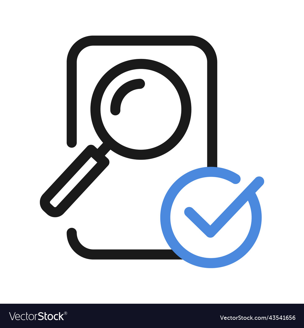 Audit document inspection or result report icon