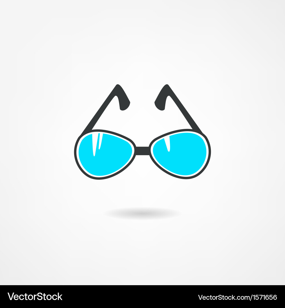 Blue glasses Royalty Free Vector Image - VectorStock