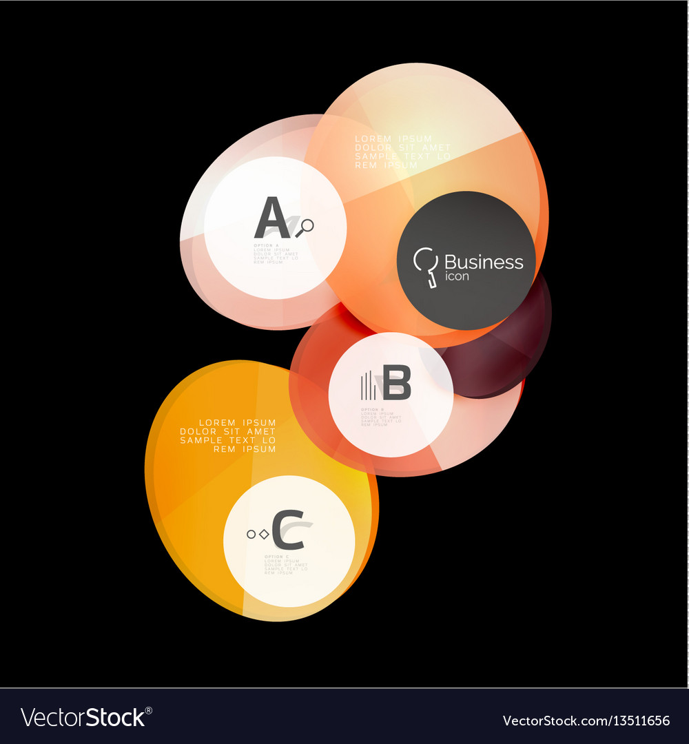 Glass circle abstract background Royalty Free Vector Image