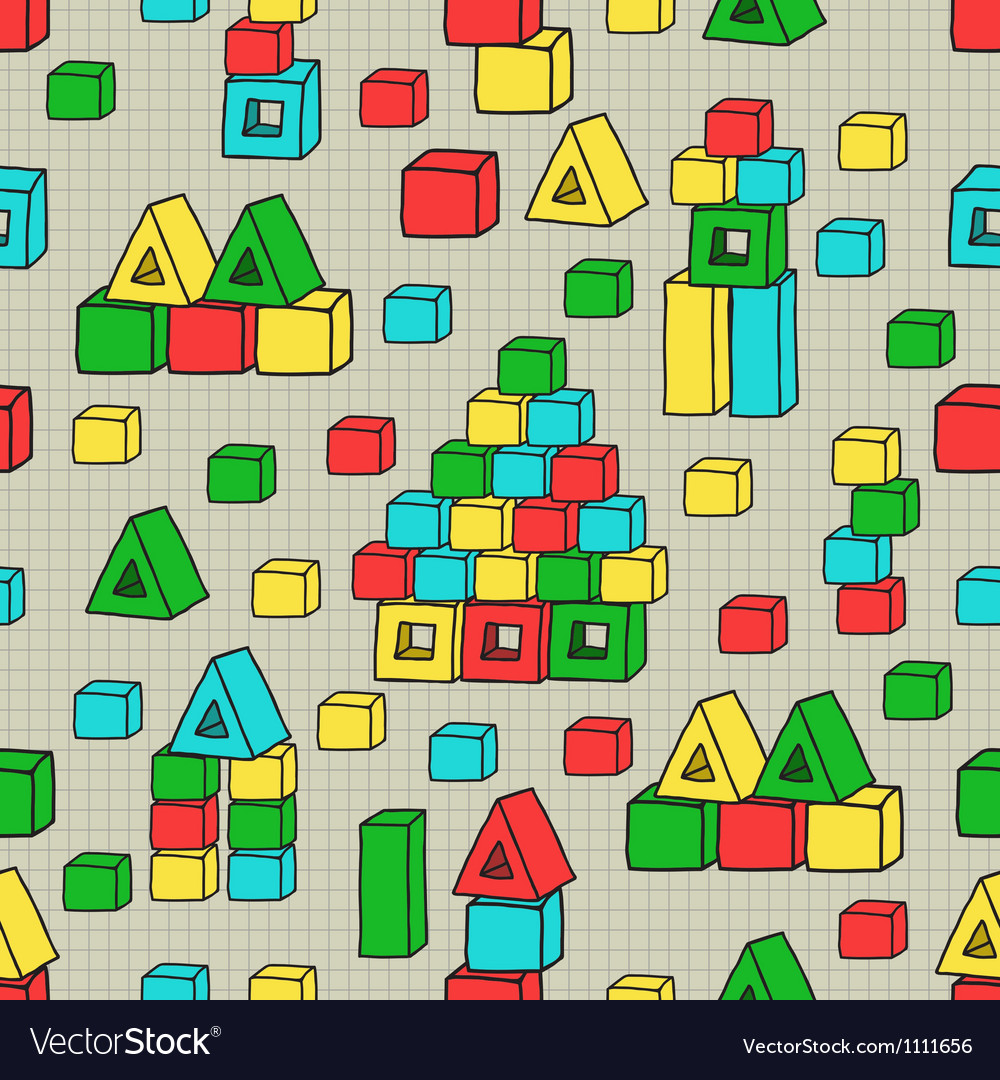 Seamless pattern with cubes Royalty Free Vector Image